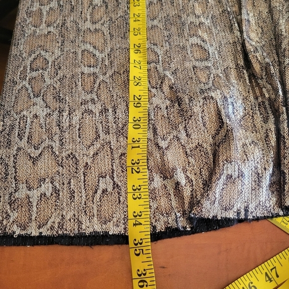Zara Knit Sequin Snake Print A-line Midi Skirt Size M - Picture 12 of 12